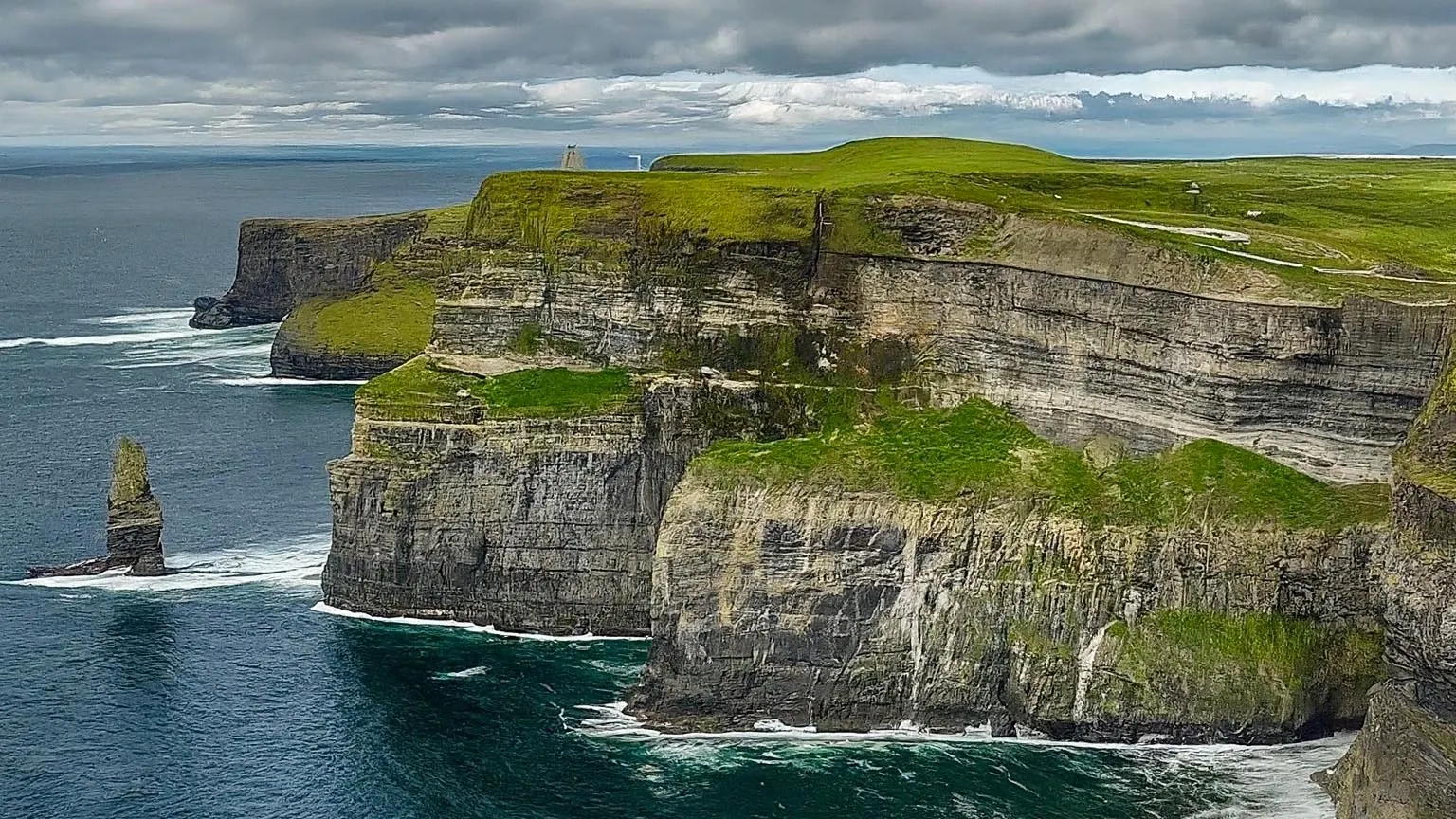 Aerial view of the Cliffs of Moher