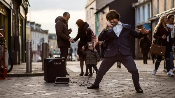 Busker in Galway City